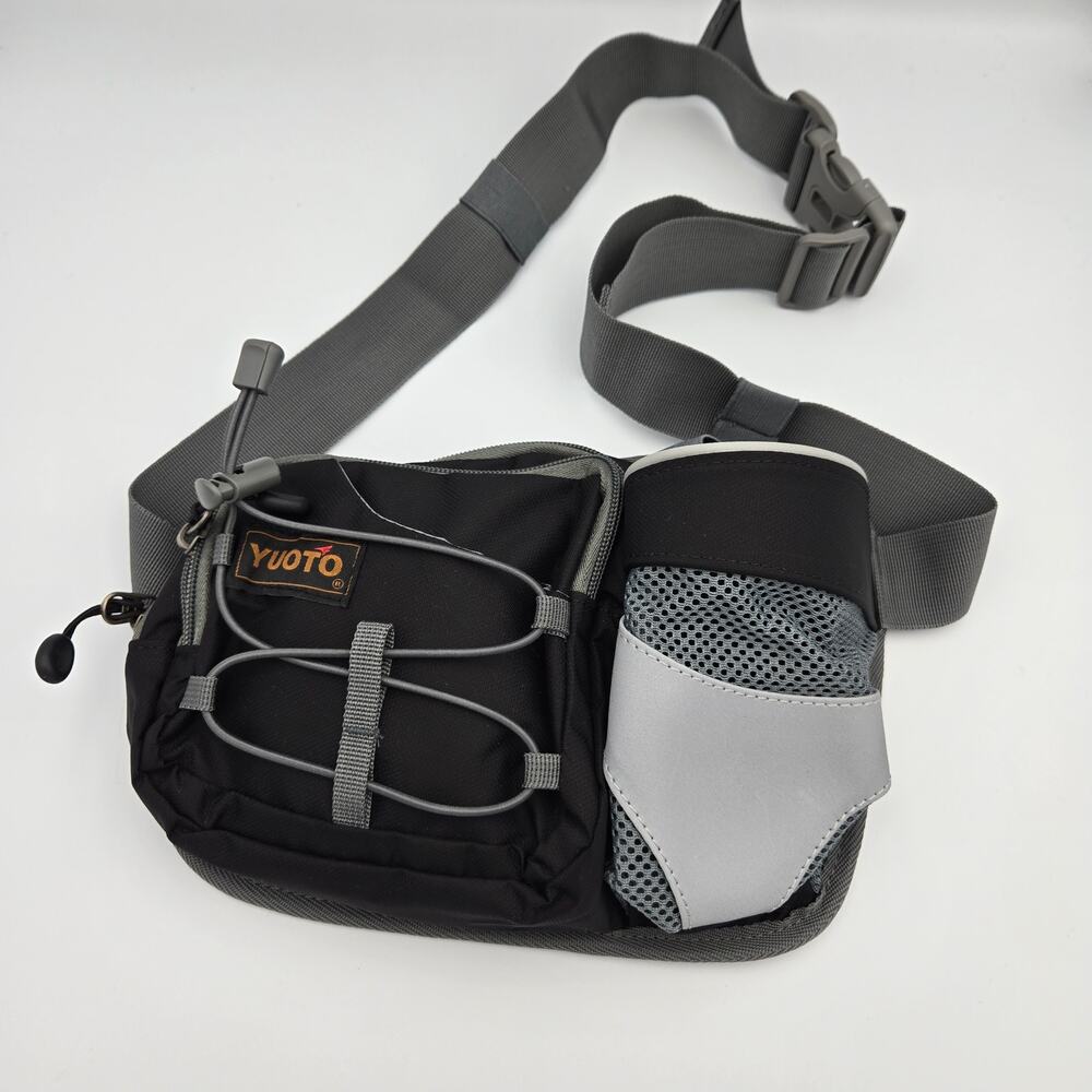 YUOTO Running Waist Pack w/ Water Bottle Holder – Black – Like New